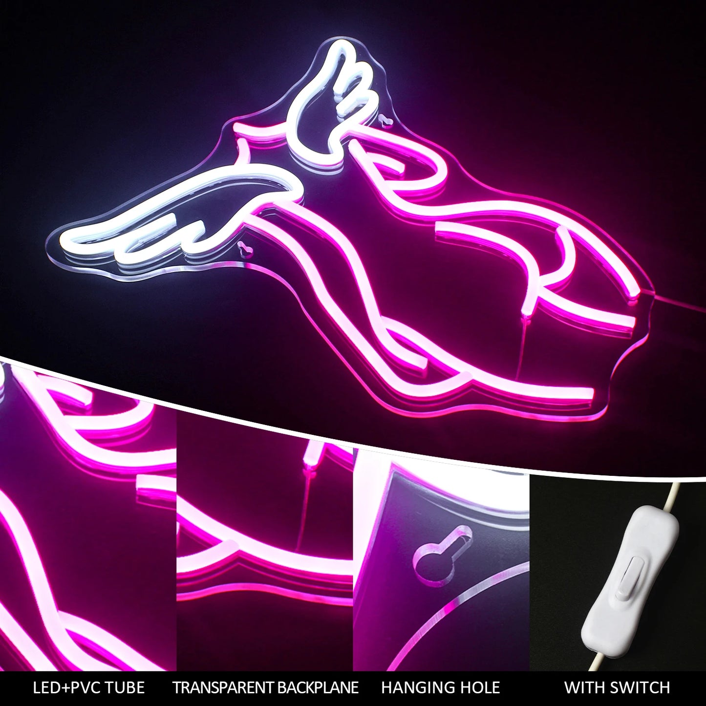 Angel 5V Mini USB LED Neon Sign - Budget Friendly