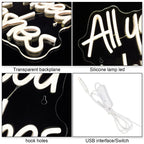 All You Need is Lashes 5V USB LED Neon Valokyltti - Edullinen