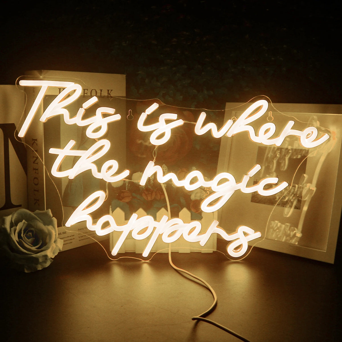 This is Where The Magic Happens – LED-neonkyltti (5 V USB)