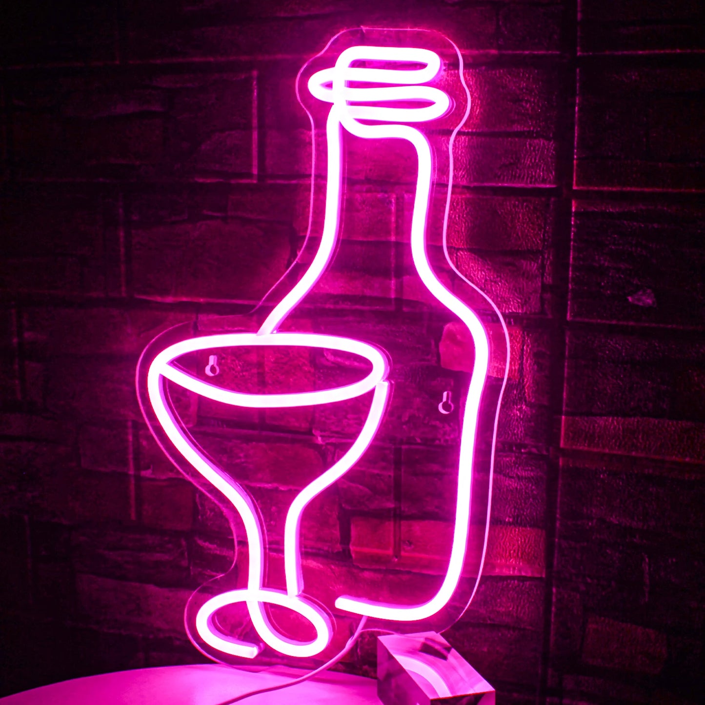 Wine Glass 5V Mini USB LED Neon Sign - Budget Friendly