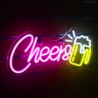 Cheers – Oluttuoppi – LED-neonkyltti (5 V USB)