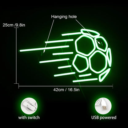 Soccer 5V Mini USB LED Neon Sign - Budget Friendly