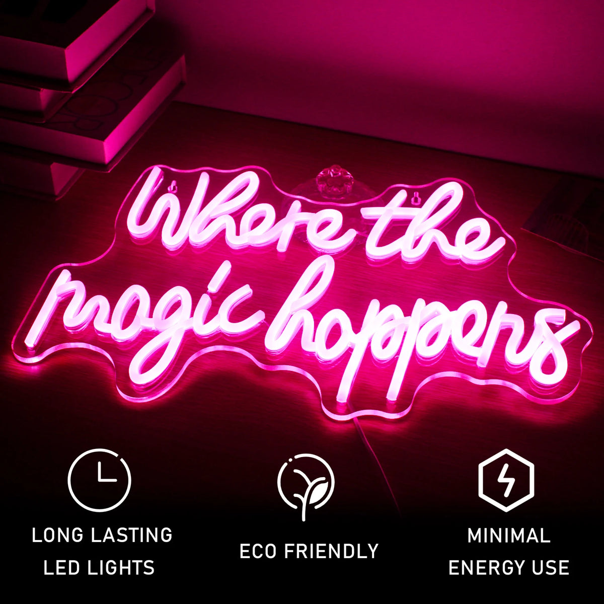 Where The Magic Happens – LED-neonkyltti (5 V USB)