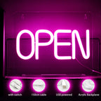 Open 5V USB LED Neon Sign - Budget Friendly