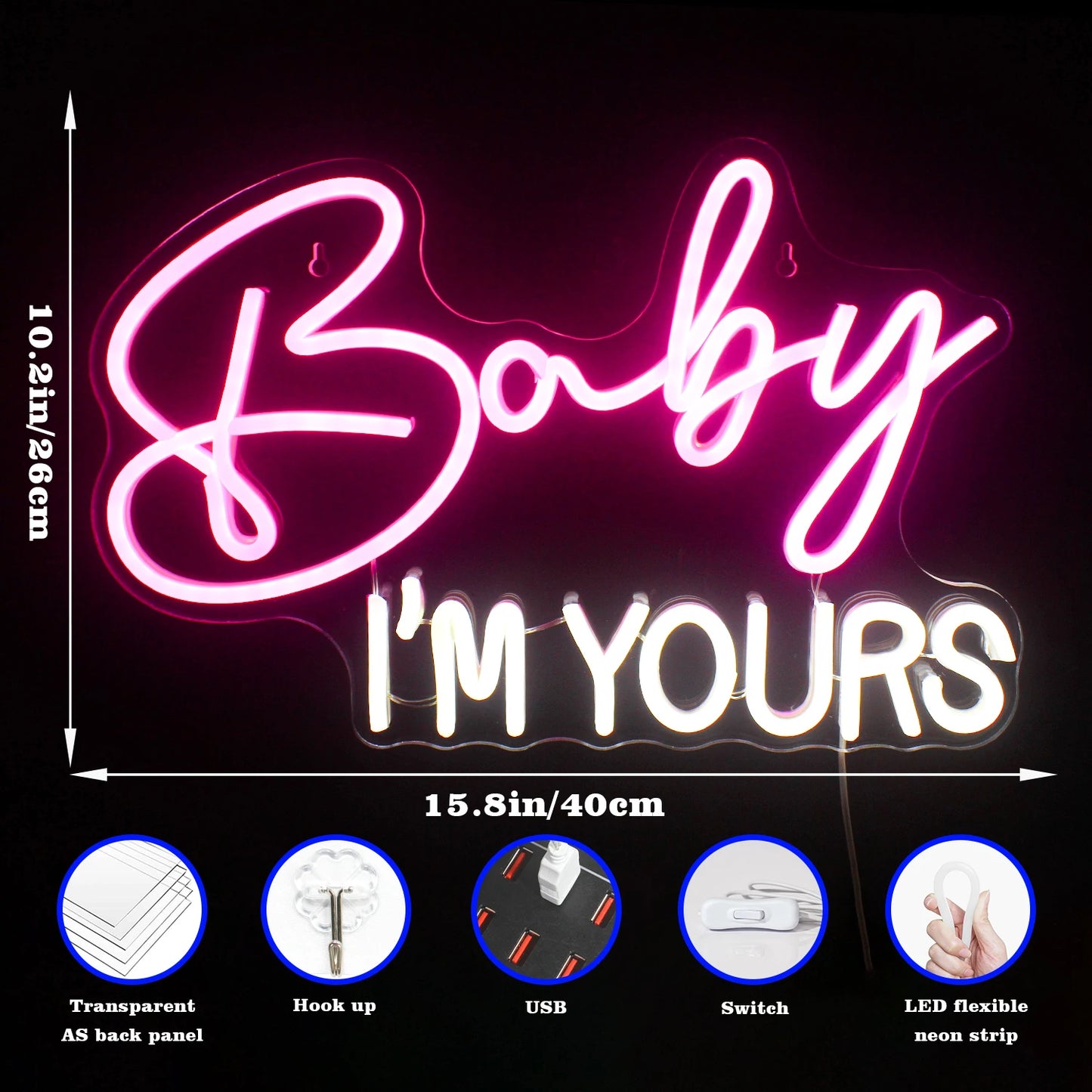 Baby Im Yours 5V USB LED Led Valokyltti - Edullinen