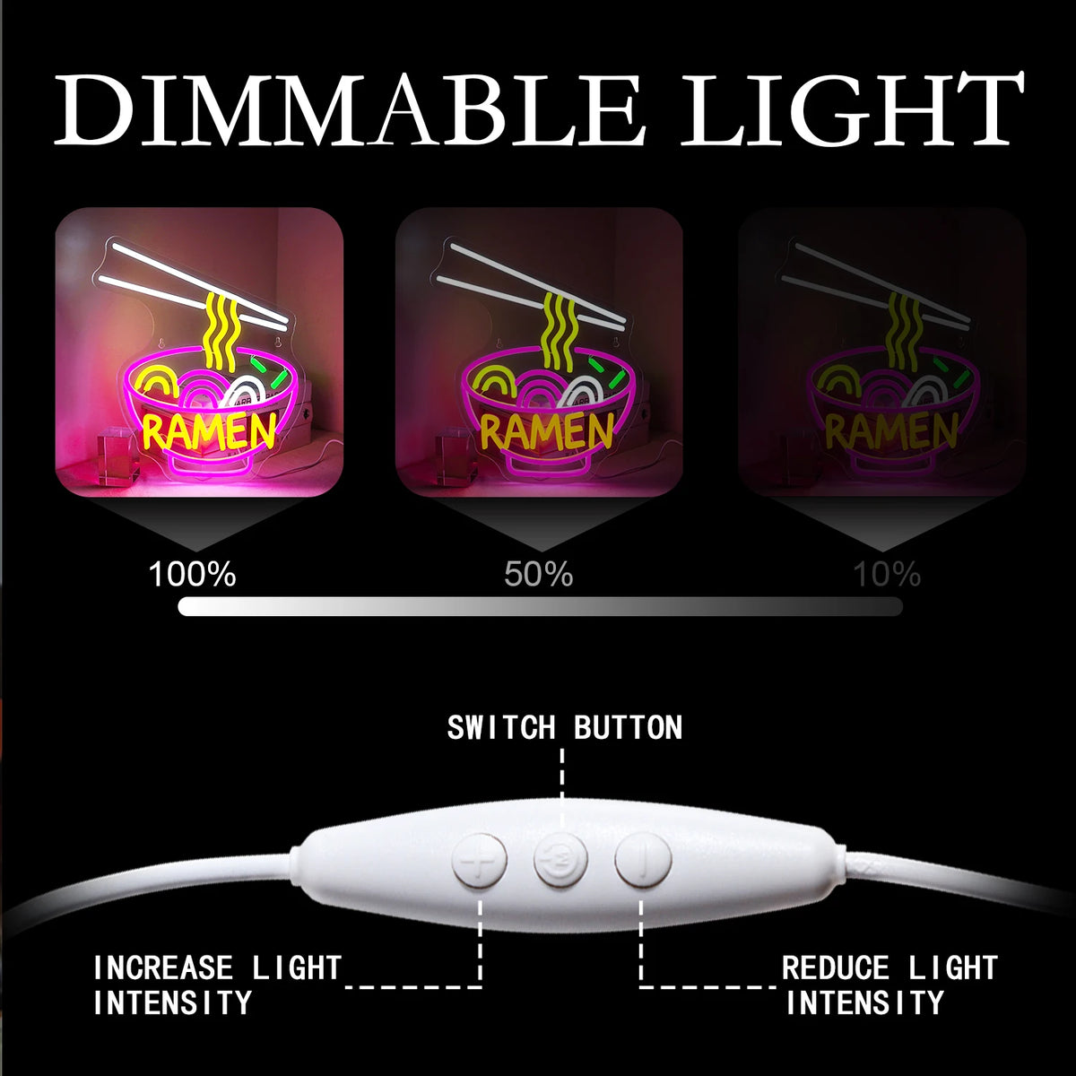 Ramen – LED-neonkyltti (5 V USB)
