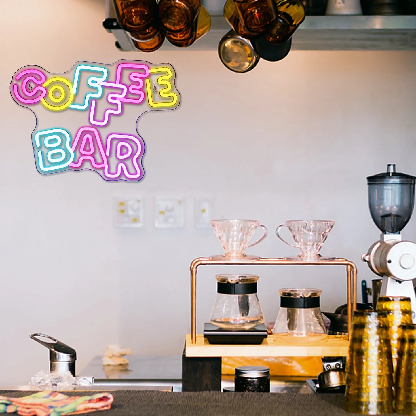 Coffee Bar 5V Mini USB LED Neon Sign - Budget Friendly