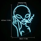 Smoking Alien – LED-neonkyltti (5 V USB)