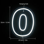 Syntymäpäivänumerot 0–9 – LED-neonkyltti (5 V USB)