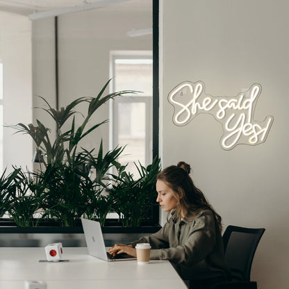 She Said Yes 5V Mini USB LED Neon Sign - Budget Friendly