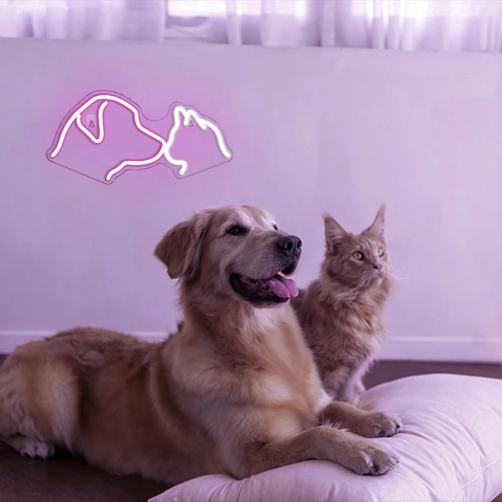 Dog Cat 5V Mini USB  LED Neon Sign - Budget-Friendly