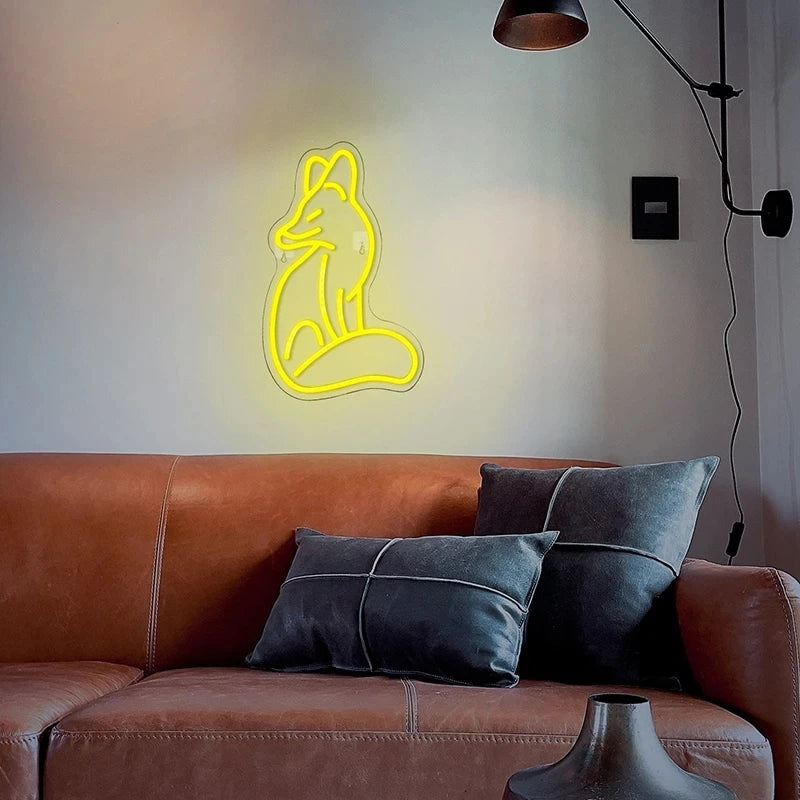 Fox 5V USB LED Neon Sign - Budget Friendly