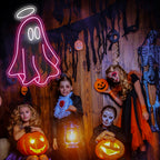 Eloisa, hehkuva Ghost LED -neonkyltti pehmeässä valkoisessa sävyssä.