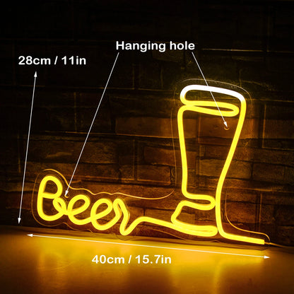 Beer 5V USB LED Neon Sign - Budget Friendly