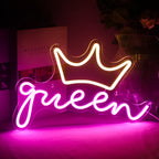 Näytölle tulee vilkas LED-valokyltti sanan "Queen" muodossa.