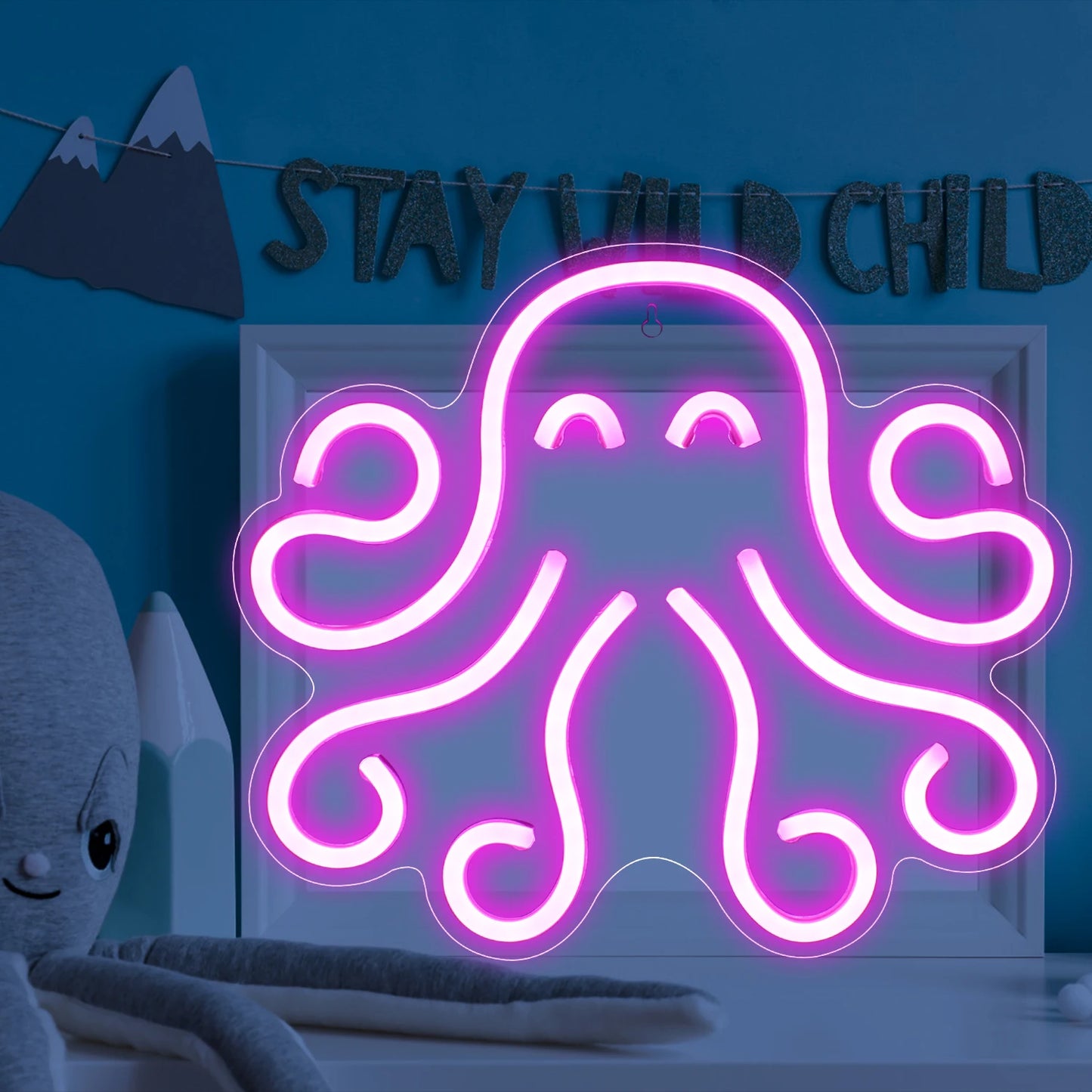 Octopus 5V Mini USB LED Neon Sign - Budget Friendly