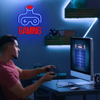GAMING – Kvinna och spelkontroll – LED-neonskylt (5 V USB)
