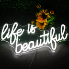 Life is beautiful – LED-neonskylt (5 V USB)