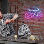 Motorcycle 5V USB LED Neon Sign - Budget Friendly