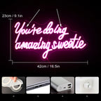 You're Doing Amazing Sweetie – LED-neonskylt (5 V USB)