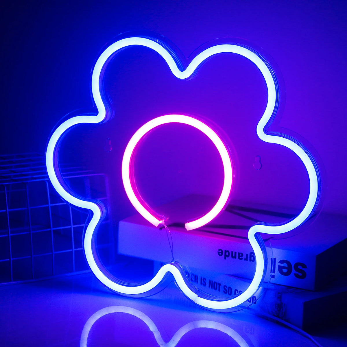 Kukka – LED-neonkyltti (5 V USB)