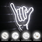 Shaka-käsimerkki – LED-neonkyltti (5 V USB)