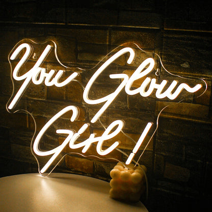 You Glow Girl 5V Mini USB LED Neon Sign - Budget Friendly