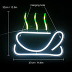 Värikäs kahviaihe – LED-neonvalomainos (5 V USB)