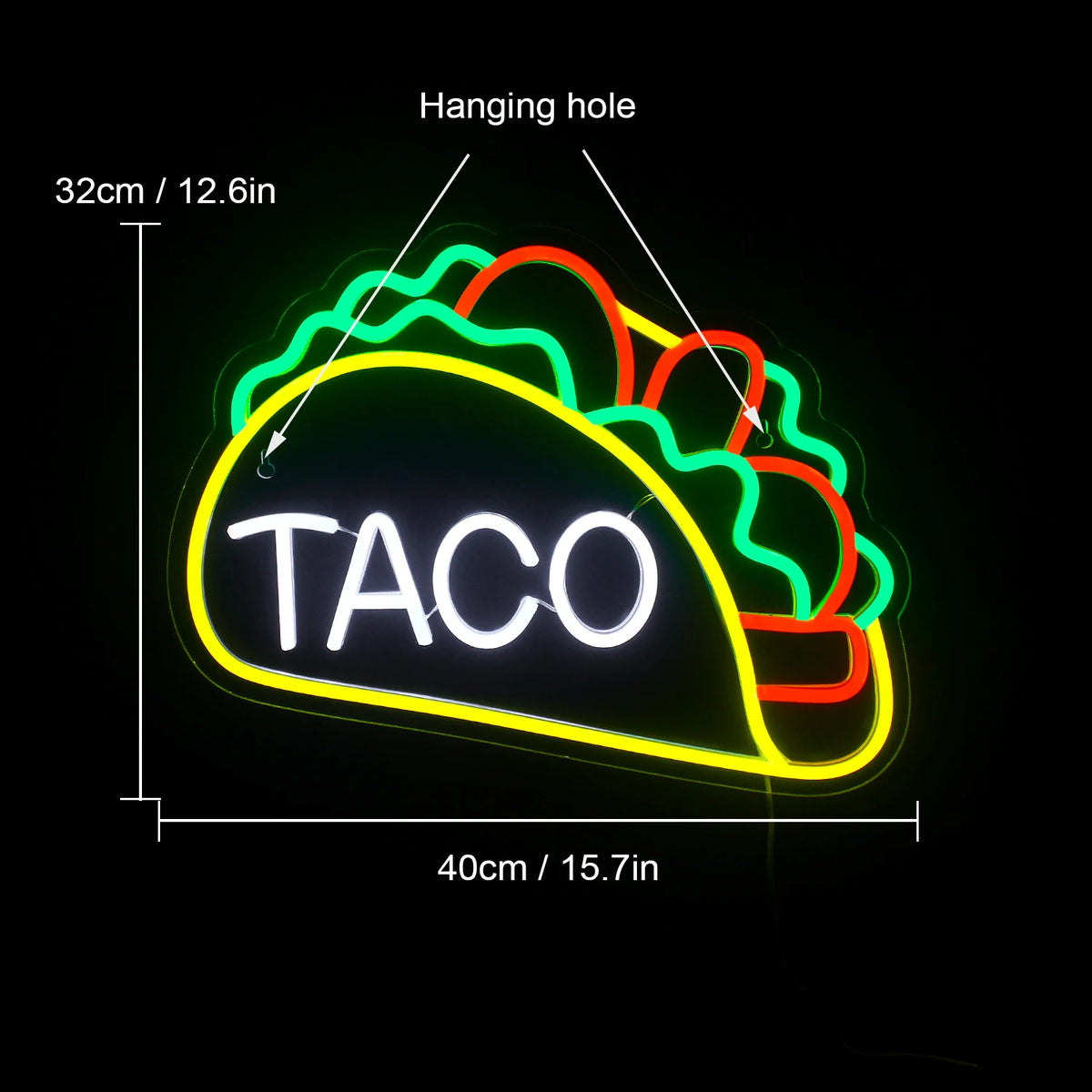 Taco 5V USB LED Neon Sign - Budget Friendly