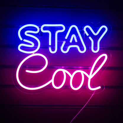 Stay Cool 5V Mini USB LED Neon Sign - Budget Friendly