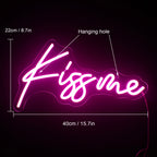 Kiss Me – LED-neonkyltti (5 V USB)