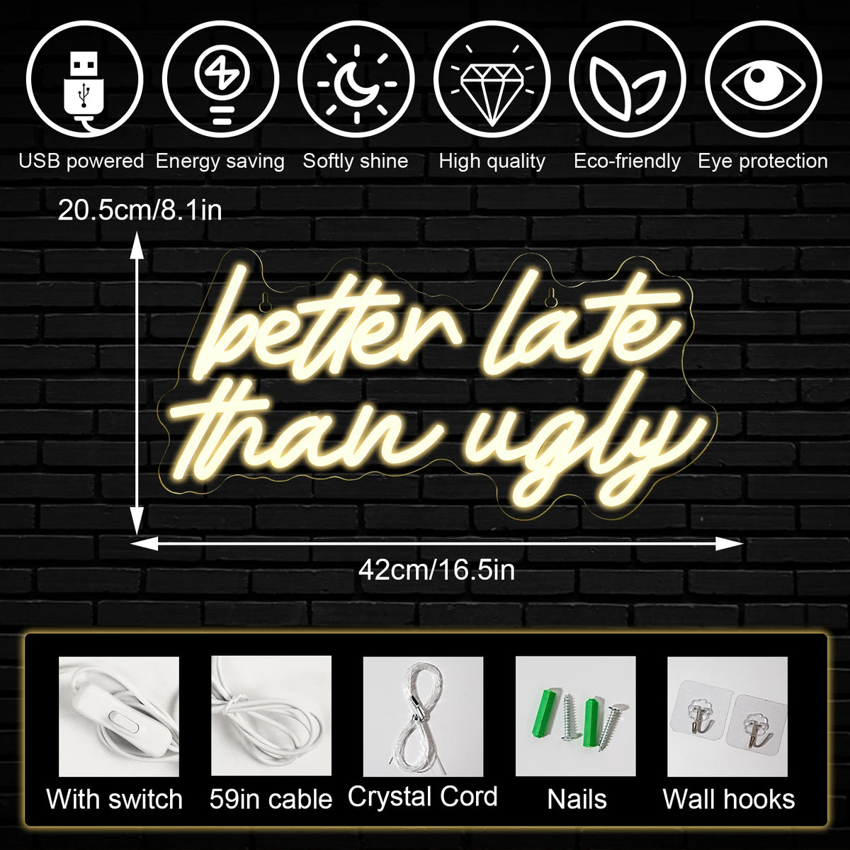 Better Late Than Ugly – LED-neonvalomainos (5 V USB)