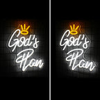 God's Plan Letter – LED-neonskylt (5 V USB)