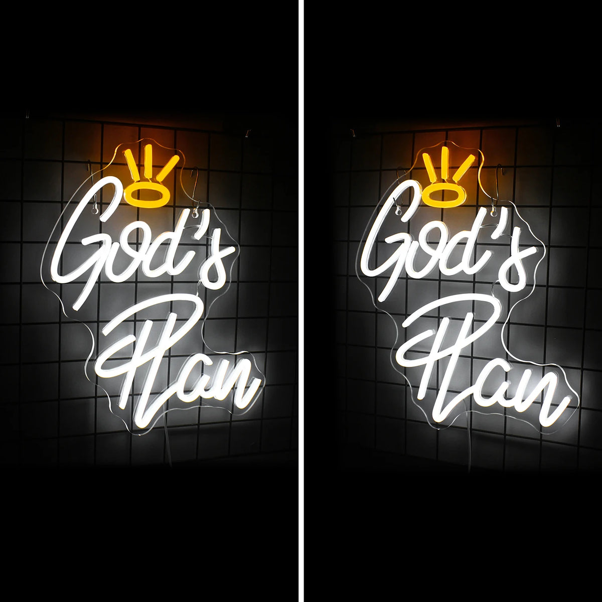 God's Plan Letter 5V USB LED Neon Sign - Budget Friendly
