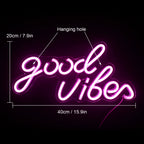 Good Vibes – LED-neonkyltti (5 V USB)