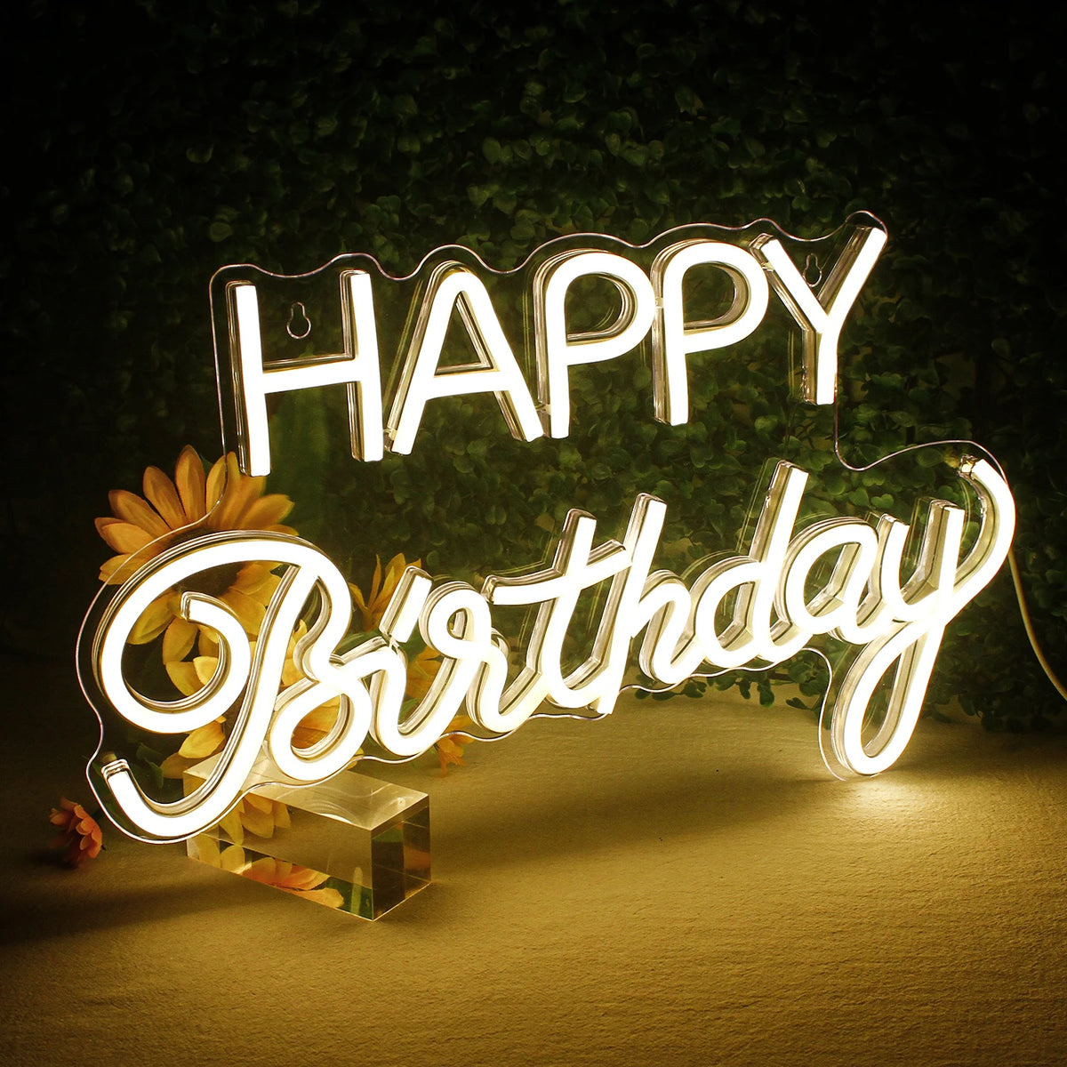 Happy Birthday – LED-neonkyltti (5 V USB)