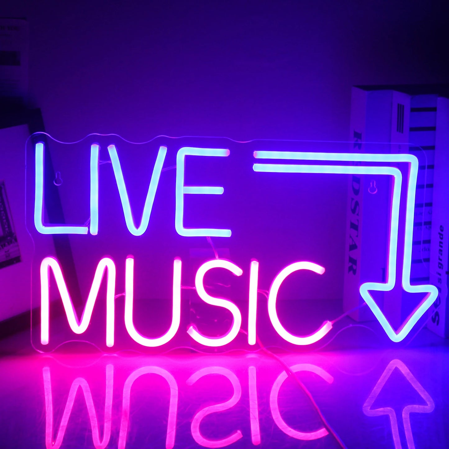 Live Music 5V Mini USB LED Neon Sign - Budget Friendly