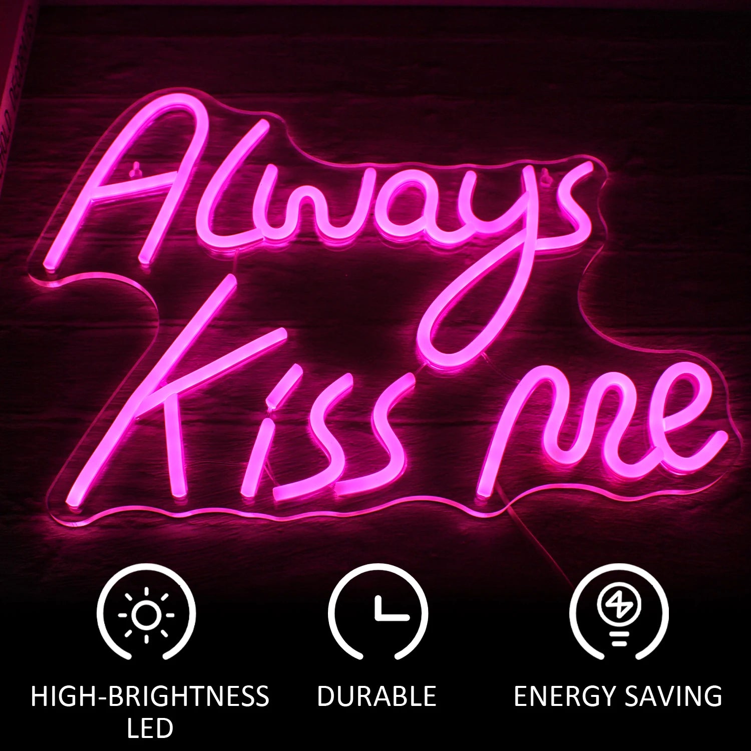 Aina Suutele Minua Pinkki 5V USB LED Valokyltti - Budjettiystävällinen
