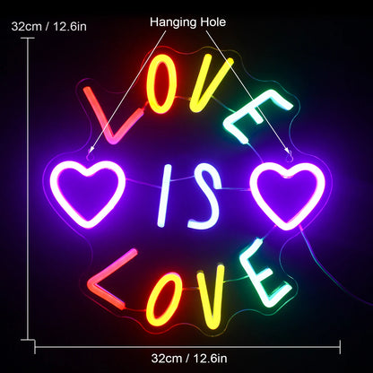 Love 5V Mini USB  LED Neon Sign - Budget-Friendly