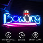 Bowling – Keila kirjaimen tilalla ja alleviivaukset – LED-neonkyltti (5 V USB)