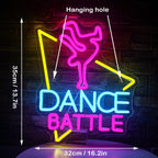 Dance Battle 5V USB LED Neon Sign - Budget Friendly