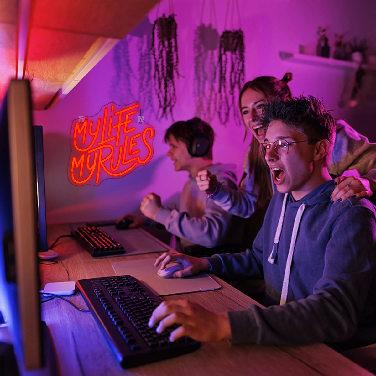 My Life My Rules – LED-neonkyltti (5 V USB)