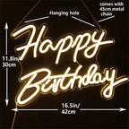 Happy Birthday – LED-neonkyltti (5 V USB)