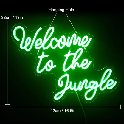 Welcome To The Jungle 5V USB LED Neon Sign - Budget Friendly