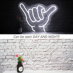 Shaka-käsimerkki – LED-neonkyltti (5 V USB)