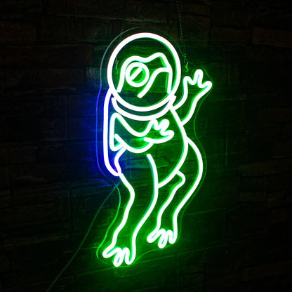 Green Frog 5V Mini USB LED Neon Sign - Budget Friendly