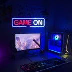 GAME ON – Pyöristetty suorakaidekehys – LED-neonkyltti (5 V USB)