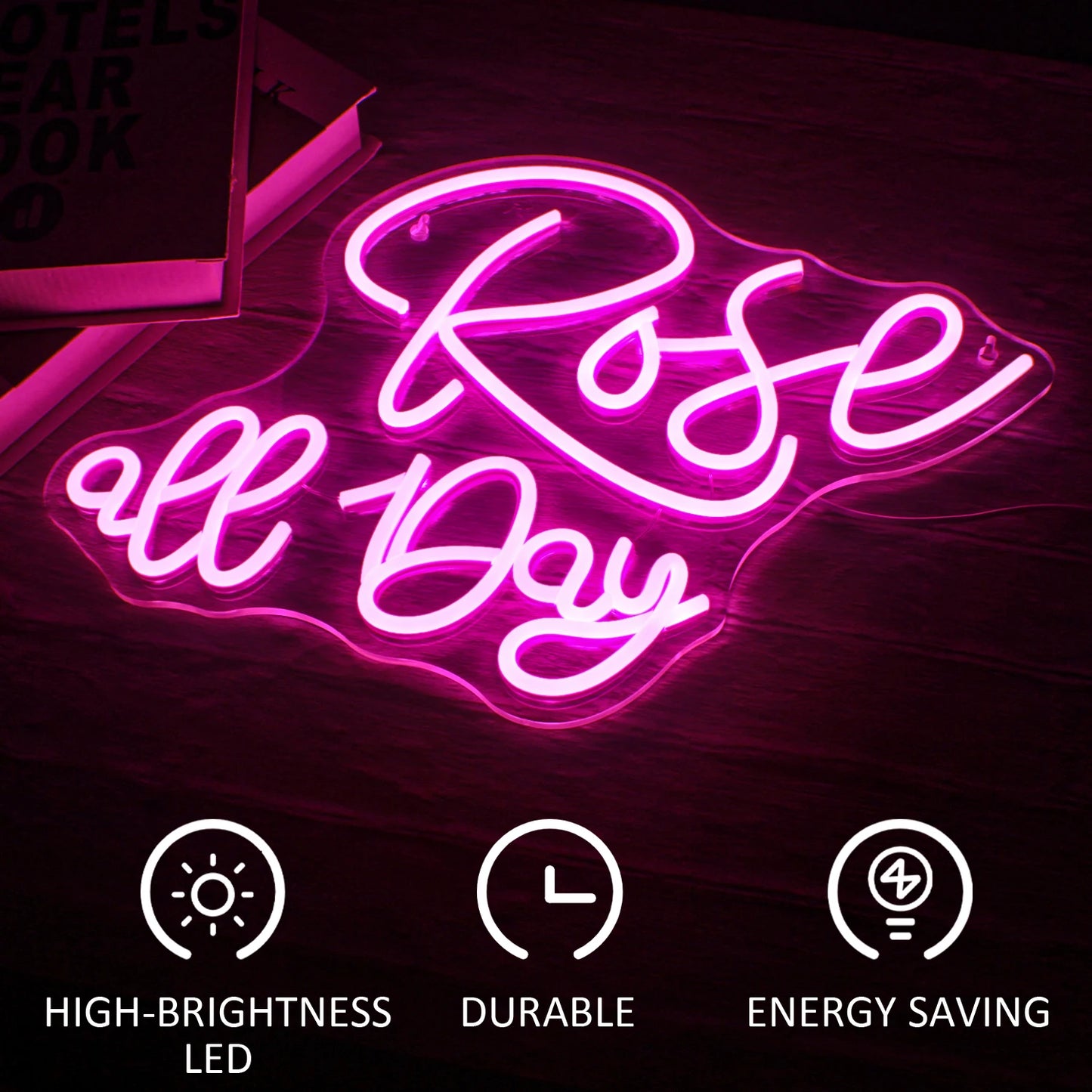 Rose all Day 5V Mini USB LED Neon Sign - Budget Friendly