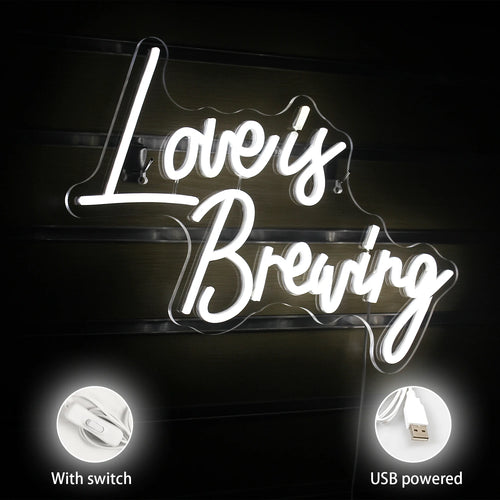 Love Is Brewing – LED-neonkyltti (5 V USB)