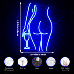 Naisen siluetti – LED-neonkyltti (5 V USB)